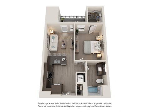A2 Floor Plan at Anchor 532 Apartments in Vallejo, CA